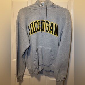 Champion Gray Michigan Hoodie